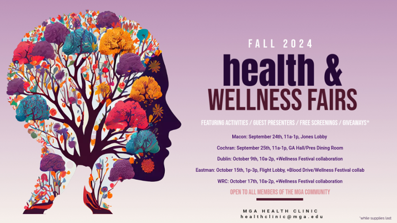 Fall Health Fairs flyer.